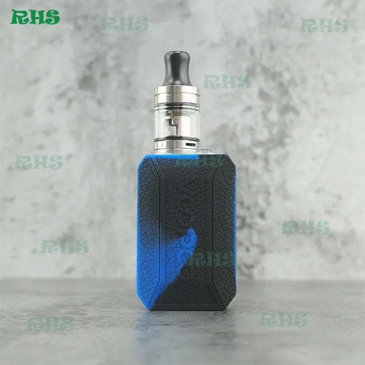 black blue Hot!RHS Silicone Case Cover Sleeve for Voopoo Drag Baby 1500mAh classic 10 colors for choice free shipping - Цвет: black blue