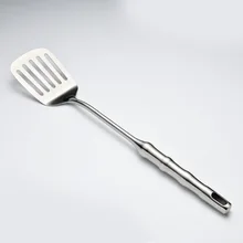 Соединитель в виде бамбука ручка 304 из нержавеющей стали lou chan Западная лопатка Черпак интегрально формованная кухонная лопатка