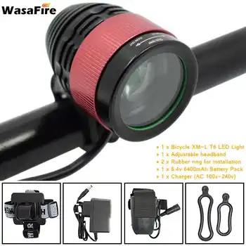 

4 Modes Focusing Bike Front Light T6 LED Bicycle Headlight Safety Cycling Flashlight 18650 Battery Headlamp foco bicicleta