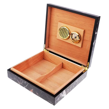 

HHO-Cigar Box-Portable Cedar Wood Cigar Case Wooden Cigar Storage Box With Humidor Humidifier Moisturizing Device Cigar Accessor