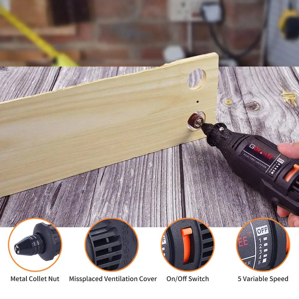 GOXAWEE 220V Electric Drill Engraver Mini Drill Dremel Engraver Rotary Tool Grinder Drilling Machin
