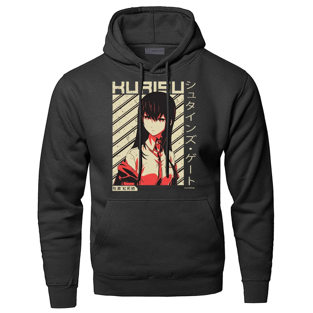 Steins Gate Makise Kurisu толстовки мужские Японское аниме толстовка с капюшоном Толстовка Зима Осень Harajuku спортивная одежда