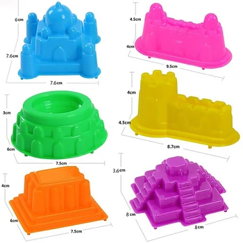 

6 Pcs New Children Mini Ancient Building Sand Castle Mold Tools Beach Toys Baby Funny Game Model Building Kits KidsGifts