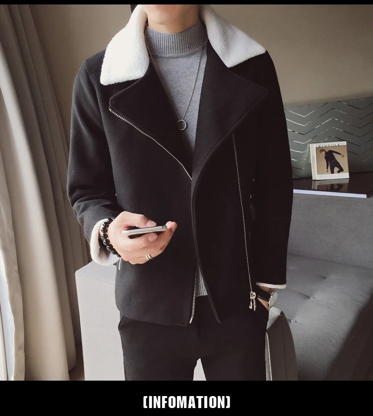 Abrigos Hombre Invierno зимнее теплое шерстяное пальто, Корейская приталенная шерстяная Мужская куртка, Трендовое зеленое черное пальто для мужчин, Casaco Masculino
