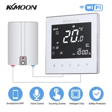KKmoon термостаты цифровой водно-газовый котел термостат для отопления WiFi Голосовое управление с сенсорным экраном домашний комнатный регулятор температуры