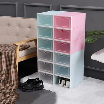 

Home Shoes Storage Box Sports Shoes Organizer Wardrobe Clothing Protect Various Flip Flop High Heels Bathroom Doorway Collect