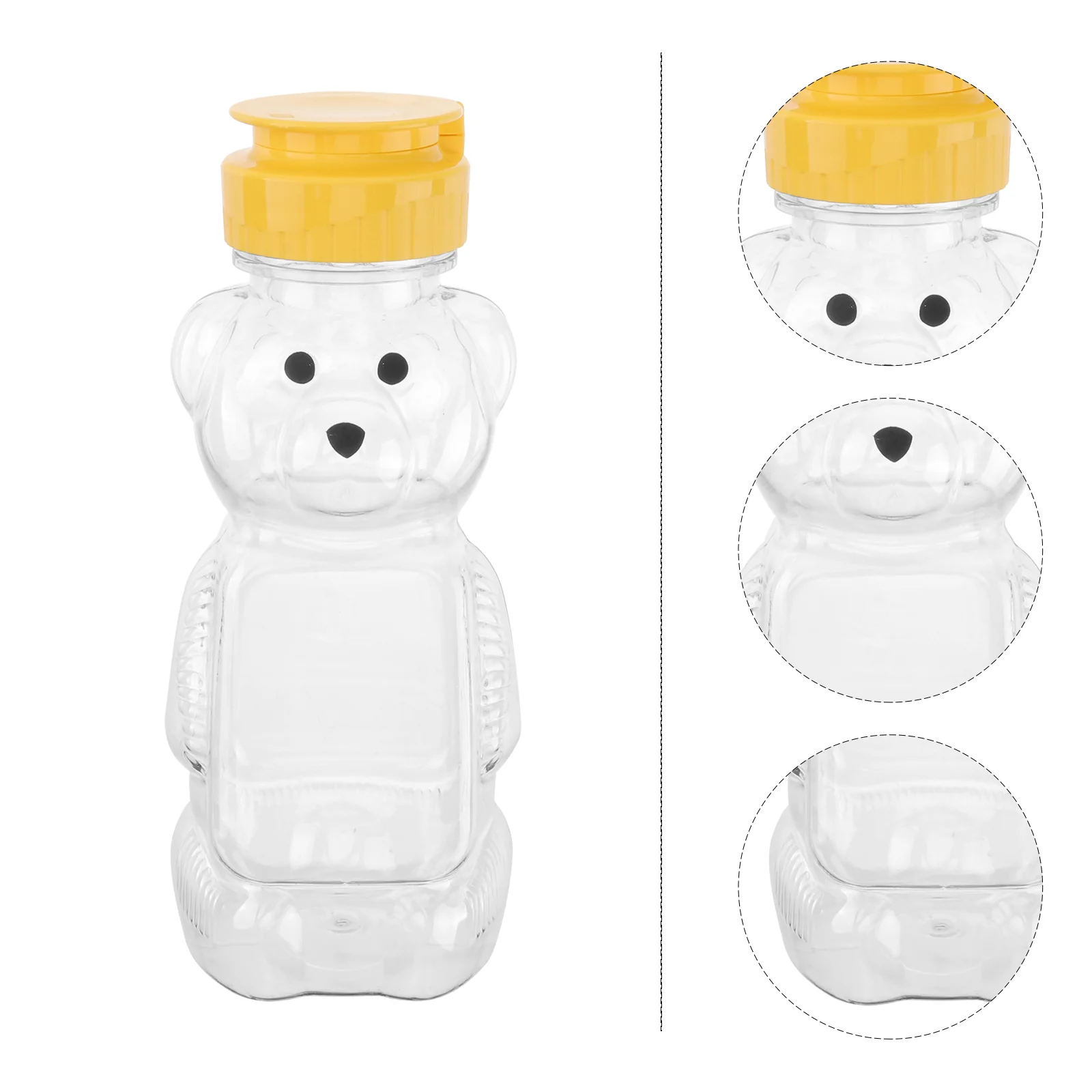 12pcs 240ml Plastic Squeeze Condiment Bottles Bear Shape Honey Sauce