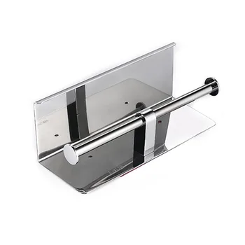 

Anti Scratch Stainless Steel Double Roll Toilet Paper Holder Storage Rack Wall Mountded Rustproof Bathroom Kitchen Waterproof