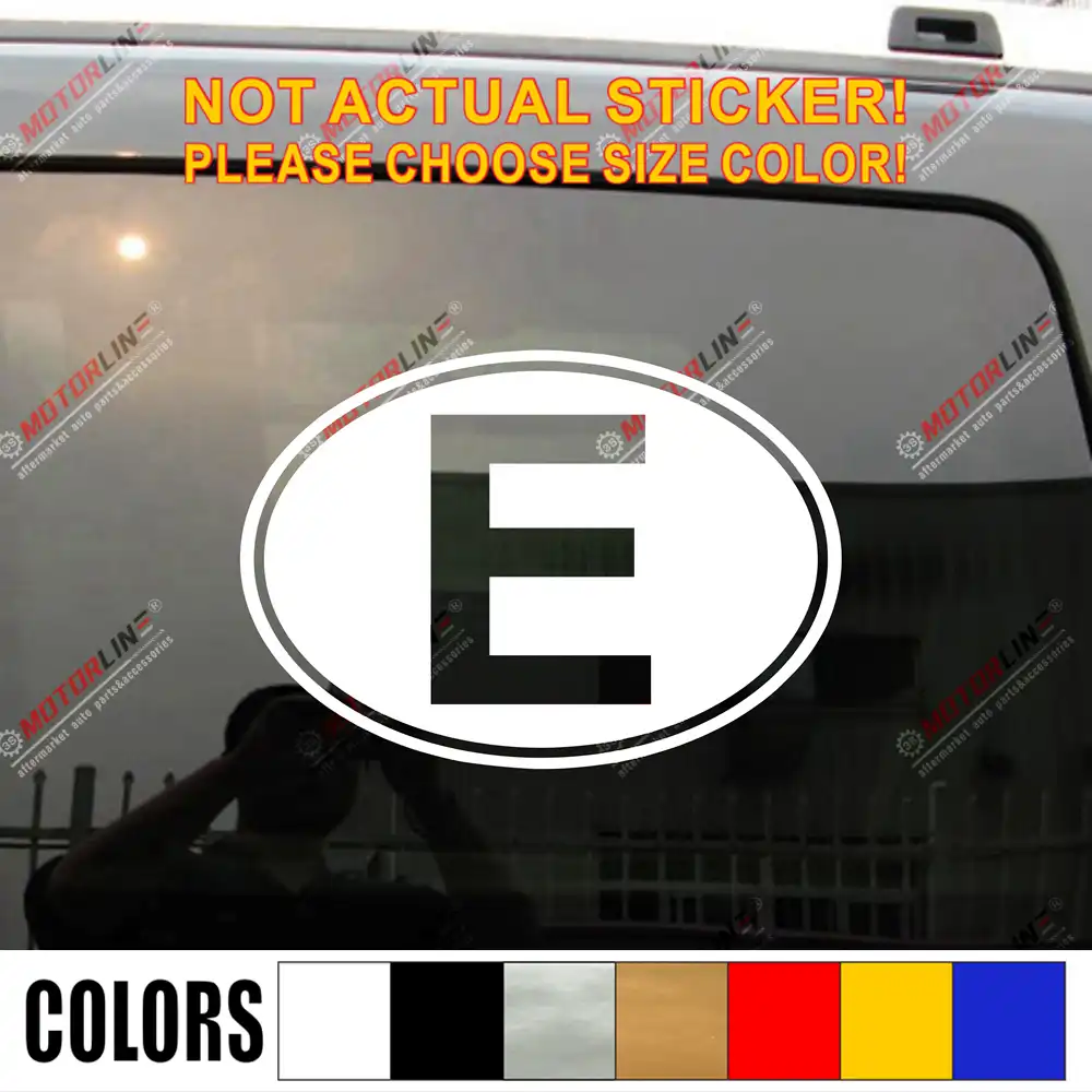 Espana 国コード E デカールステッカーオーバルスペインスペイン車ビニールピックサイズ色はカットなしの背景 Car Stickers Aliexpress