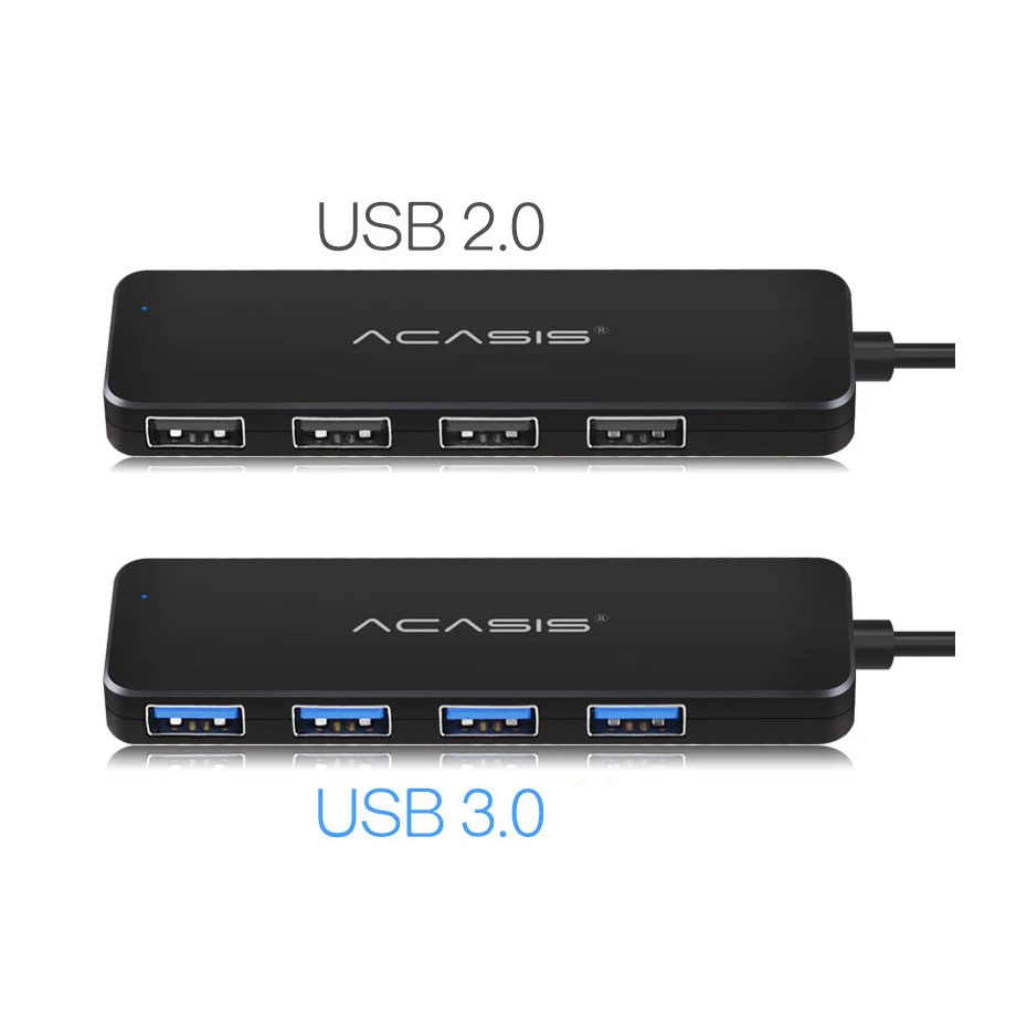 4 порта USB 3,0 Ультра тонкий хаб USB2.0 сплиттер OTG адаптер для Macbook с питанием порт Компьютерные аксессуары концентратор для ПК