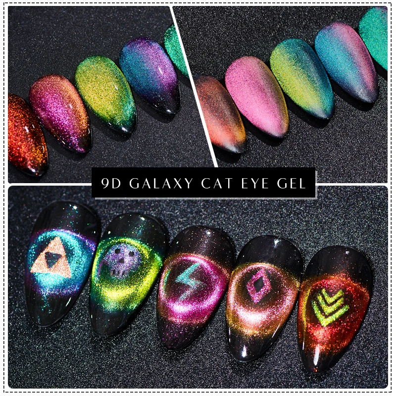 RBAN NAIL 9D Galaxy Хамелеон для использования с магнитом кошачий глаз Гель-лак для ногтей замачиваемый долговечный Блестящий лак для ногтей УФ светодиодный лак для ногтей