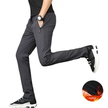 Новинка зимы, мужские флисовые повседневные штаны, 5XL, дизайнерские, одноцветные, размера плюс, тонкие, тянущиеся, pancel, брюки, мужские, свободные, тренировочные штаны AFK01