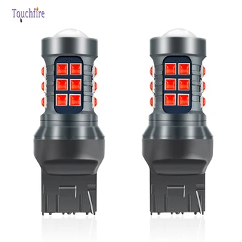 

2PCS T20 7440 W21W 7443 WY21W T15 W16W P21W Canbus 1156 BA15S LED Car Bulb 27LED 3030SMD With lens Reverse DRL Light Wholesale