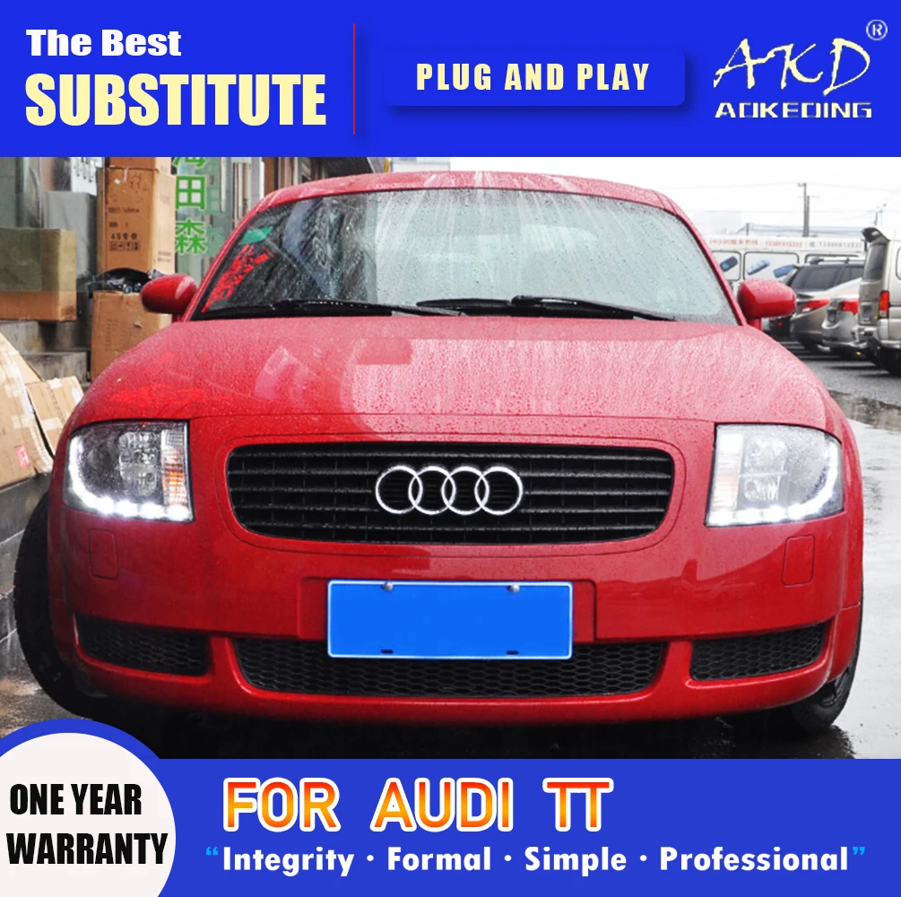 AKD-LED Lâmpada principal para AUDI TT, faróis de feixe alto, DRL AKD-LED Lâmpada principal para AUDI TT, faróis de feixe alto, DRL
