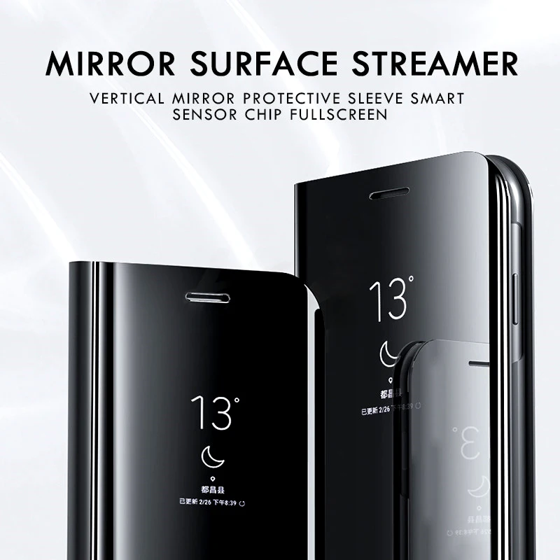 Poco-X3-Pro Case Smart Mirror Magnetic Flip Covers For Pocophone X3 Nfc X 3 Pro X3pro 3x Pocox3 Book Stand Coque phone case smart mirror flip case