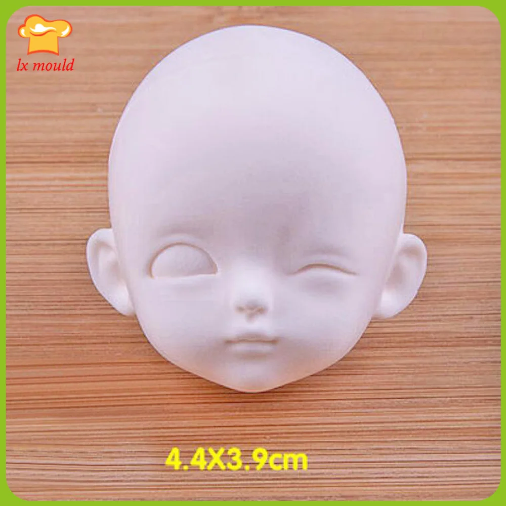 Clay Soft Pottery Figure Face Silicone Molds Doll Shape Mould Baby Face Fondant Moulds