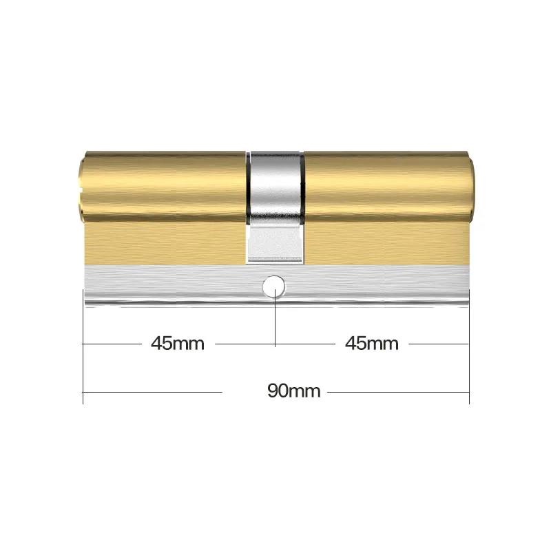 90mm45add45 Европейский Американский стандарт Противоугонная сердцевина дверного замка ворота замок двери гостиной цилиндр из нержавеющей стали латунный замок 10 ключей - Цвет: 90mm45add45