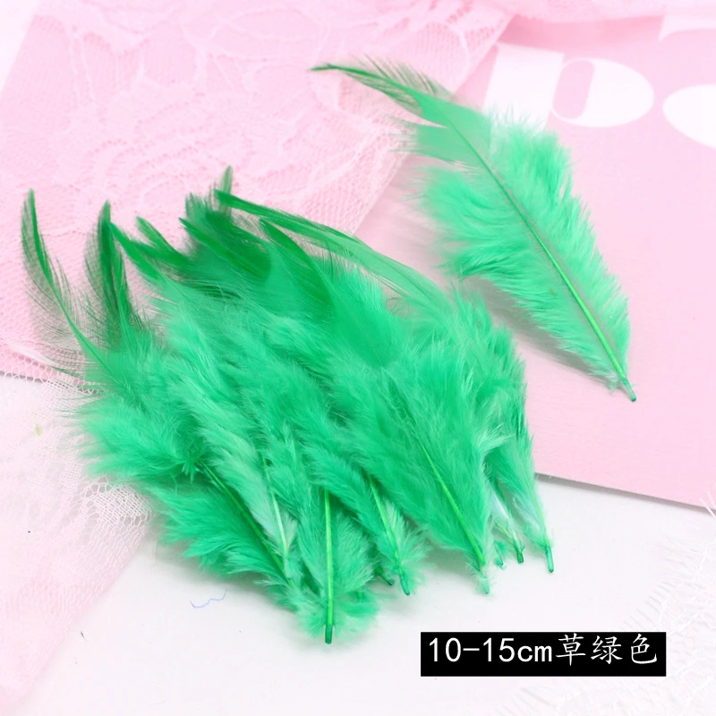 N 50 шт/100 шт/10-15 см красивые украшения из куриных перьев DIY свадебный костюм шляпа серьги Хэллоуин вечерние украшения из перьев - Цвет: N