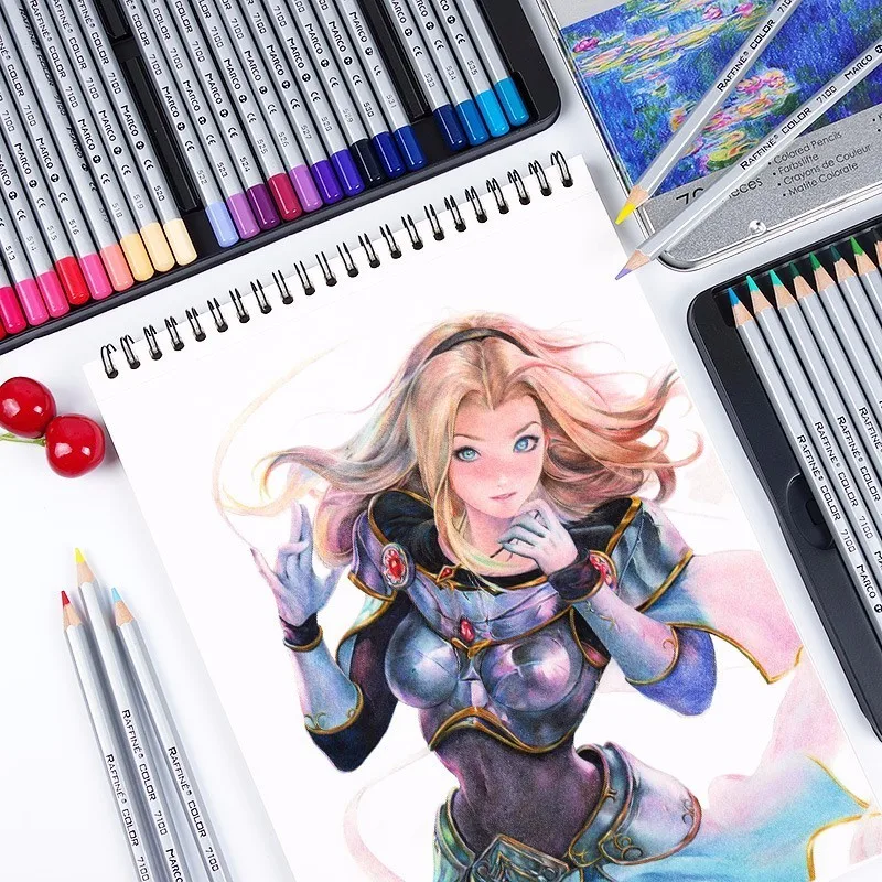 Деревянные цветные карандаши MARCO 7100 Prismacolor 72 картонная коробка для масла