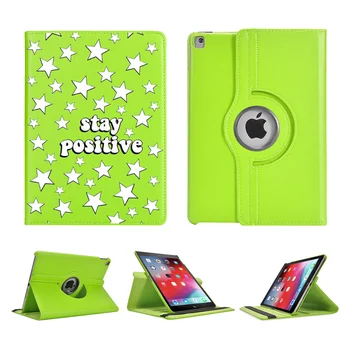 

360° Rotatable Leather Back For iPad Mini 5 Cases Star With Words Protective Covers Funda iPad 7th Generation Case Air 1 2 Coque