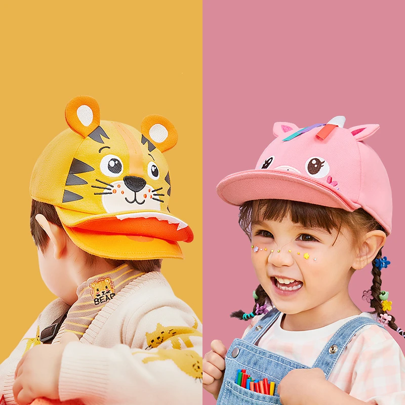 Lemonkid Children Hat Baseball Cap Cartoon Unicorn Printed Kids Cotton Snapback Anime Figure Hip Hop Boys Girls Birthday Gift 2