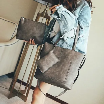 

2020 new ladies hand bag bun and mother bag three-piece retro fashion casual multi-function mini card bag lady