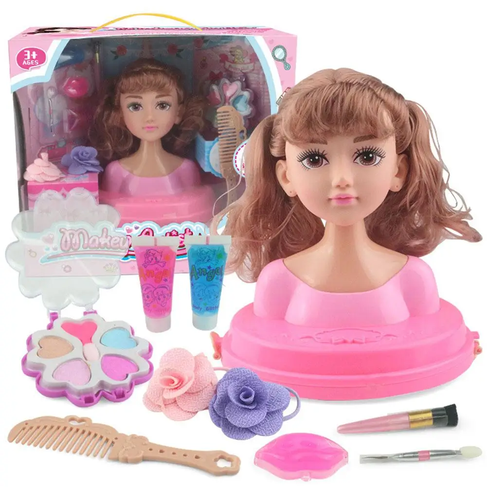Luerme стильная голова Кукла Детская кукла набор щеточка для макияжа волос девушка игрушка Парикмахерская принцесса куклы Парикмахерская модель голова для укладки