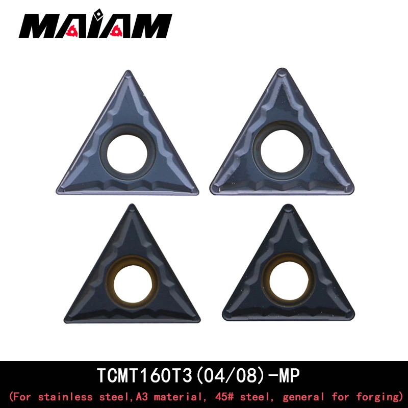

TCMT triangular grooving insert TCMT16T304 TCMT16T308 MP carbide insert for Stainless steel, Forging steel parts