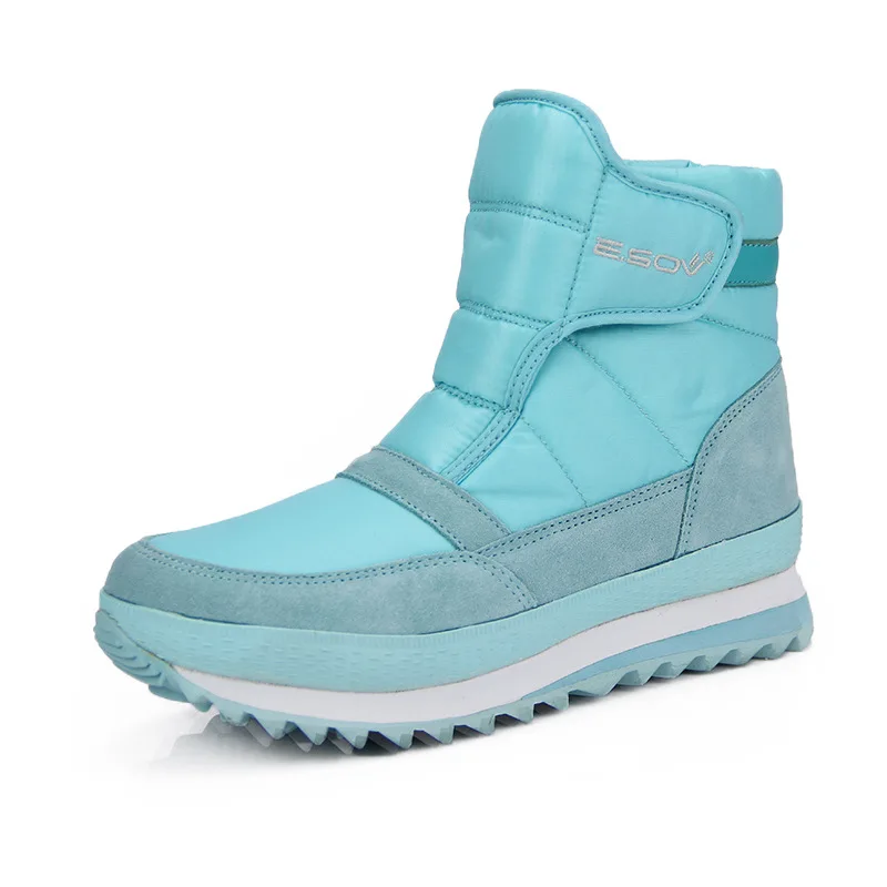 light blue Женские ботинки; водонепроницаемые ботиночки; зимние ботинки; женские ботильоны; женская зимняя обувь; женские теплые зимние ботинки на меху; женская обувь; Botas Mujer - Цвет: light blue