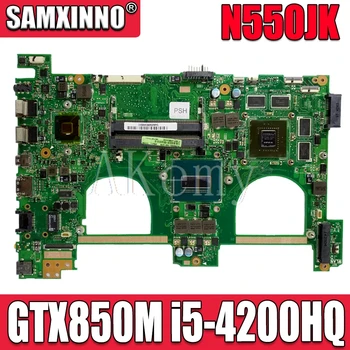 

New Motherboard For Asus N550JK N550JV G550JK G550JV N550J G550J Laotop Mainboard N550JK Motherboard W/ i5-4200HQ GTX850M