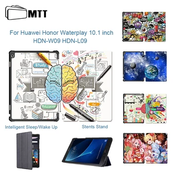 

MTT Cover Case For Huawei Honor Waterplay 10.1 inch HDN-W09 HDN-L09 Slim PU Leather Magnetic Flip Stand Shell Auto Sleep Wake Up
