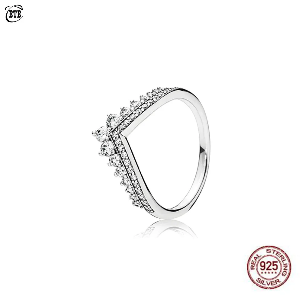 Новинка осени, оригинальное 925 пробы Серебряное кольцо принцессы, женское шикарное CZ элегантное кольцо, подходит для DIY ювелирных изделий, подарок для женщин