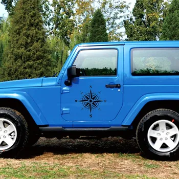 

Vinyl PVC Decal Compass Graphics Car Body Sticker Black 50*50cm Accessories Decoration