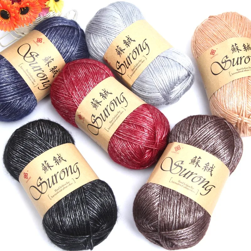 325Meters 100g/Ball 128inch Thick Wool Thread Yarn Silk Cotton Knitting Yarn Crochet Thread For Hand Knitting Scarf Sweater 3