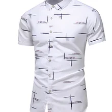 Модная 9 Стильная дизайнерская Повседневная рубашка с коротким рукавом мужская пляжная блуза с принтом 2021 летняя одежда плюс Азиатский раз...