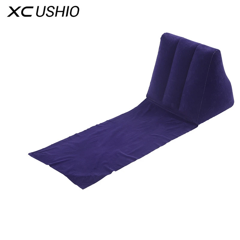 

Inflatable Beach Mat Camping Mattress Beach Lounger Cushion Chair with Inflatable Pillow Portable Camping Picnic Travel Mat Pad