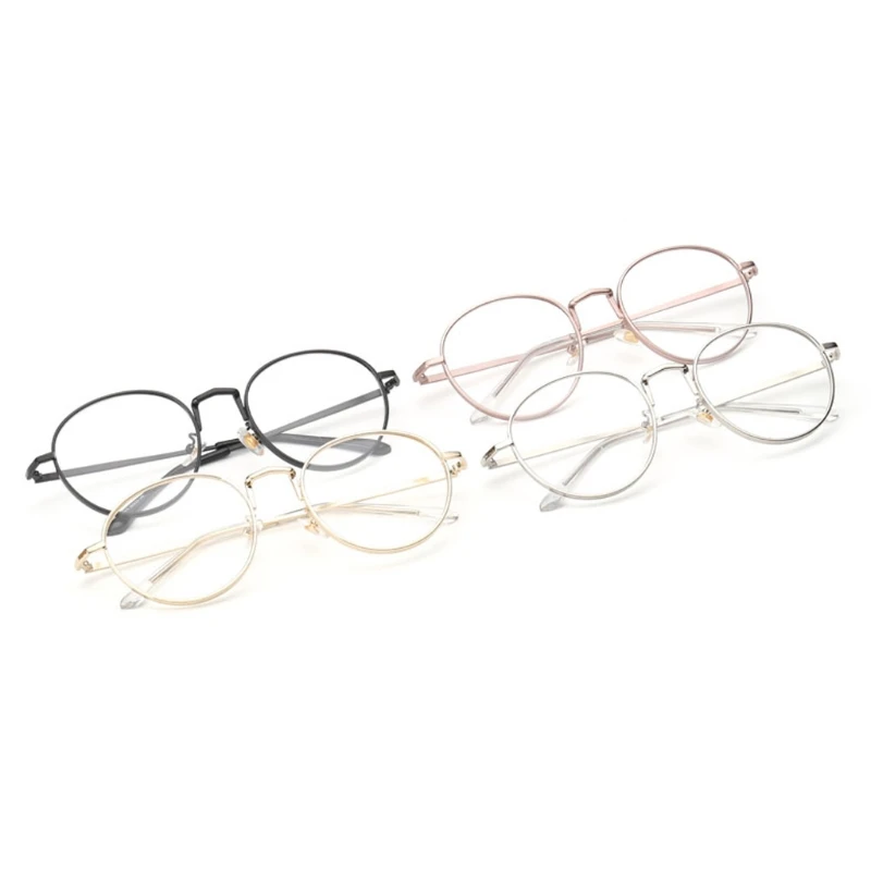 2017 bz328 Винтаж Овальной Металлической прозрачные линзы Очки Для женщин Для мужчин художественный Рамки плотная очки Новый jun7_45