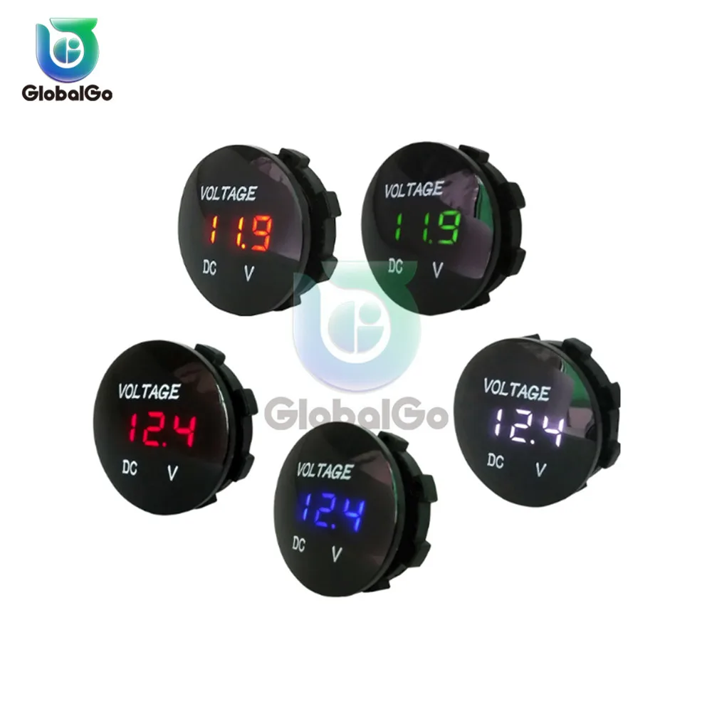 

DC 5-48V LED Digital Voltmeter Voltage Meter Volt Monitor Tester Panel for Auto Battery Car Motorcycle Waterproof Voltmeter