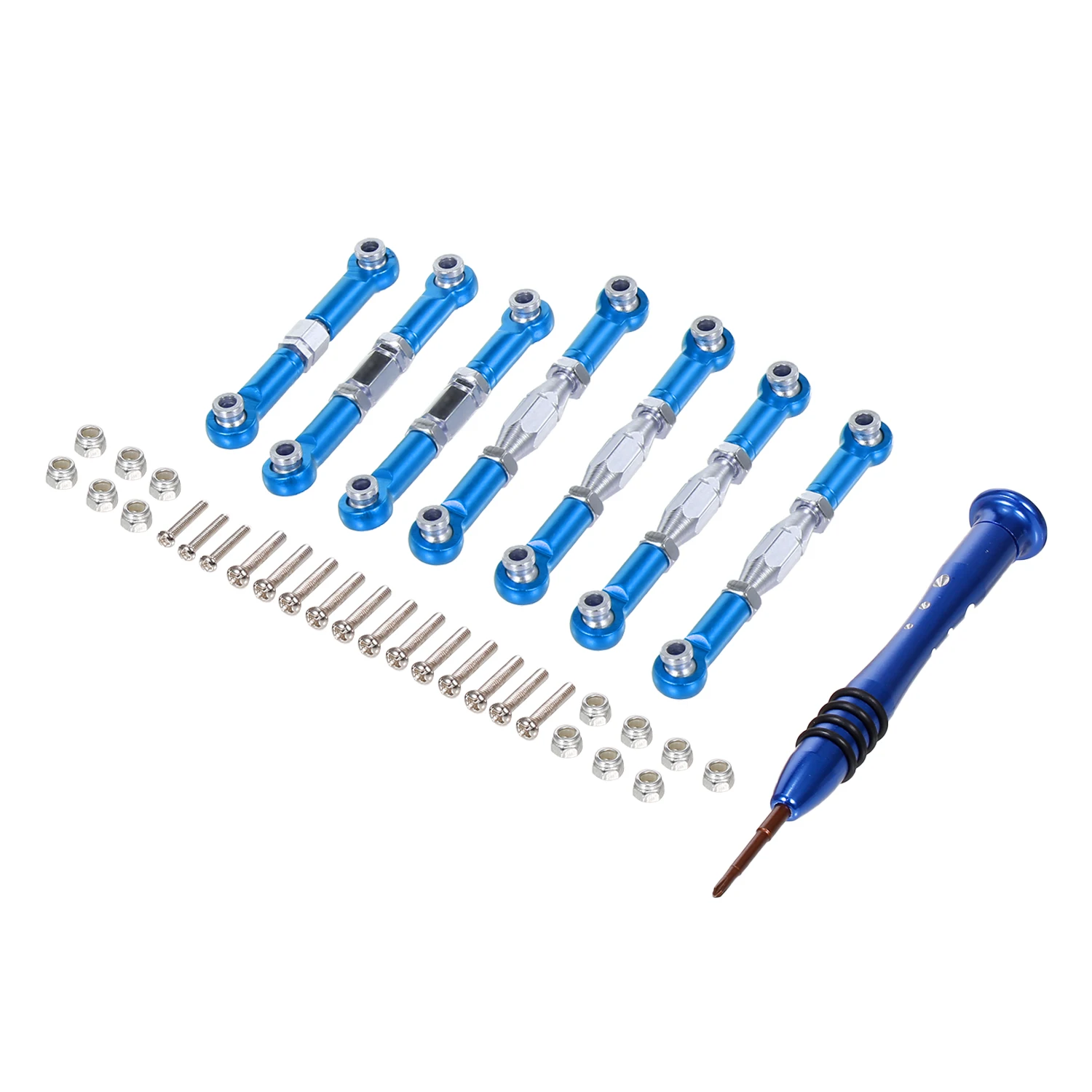 Для WLtoys XKS 1/14 144001 RC автомобиль 7 шт стальные стержни Тяговые из алюминиевого
