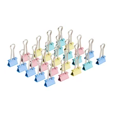 48 шт цвет 25 мм Длинный хвост клип Школьные офисные канцелярские принадлежности нержавеющая сталь металлические зажимы для бумаг