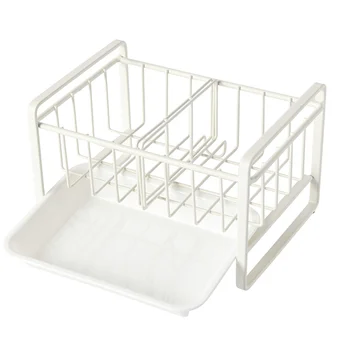 

1pc Storage Rack Iron Durable Draining Rack for Desk Home Bathroom