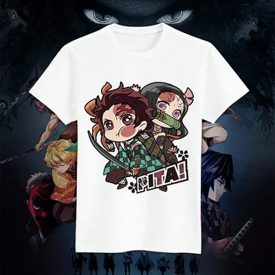 Демон Slayer: Kimetsu no Yaiba футболка Аниме Косплей Kamado Tanjirou футболка Повседневная Мужская и Женская топы футболки - Цвет: 11