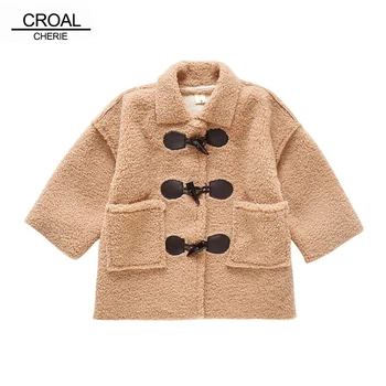 

CROAL CHERIE Winter Baby Girls Clothes Outerwear Coat Warm Velvet Fur Kids Girls Winter Coat Children CLothes