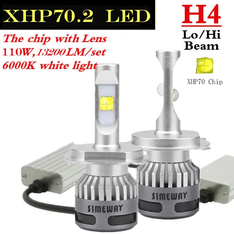 2 шт. led h4 100w головной светильник s h11 Светодиодная лампа автомобиля светильник H7 9006 hb4 9005 hb3 9012 HIR2 H1 Светодиодная лампа с E70 Чип 6000 К авто лампы
