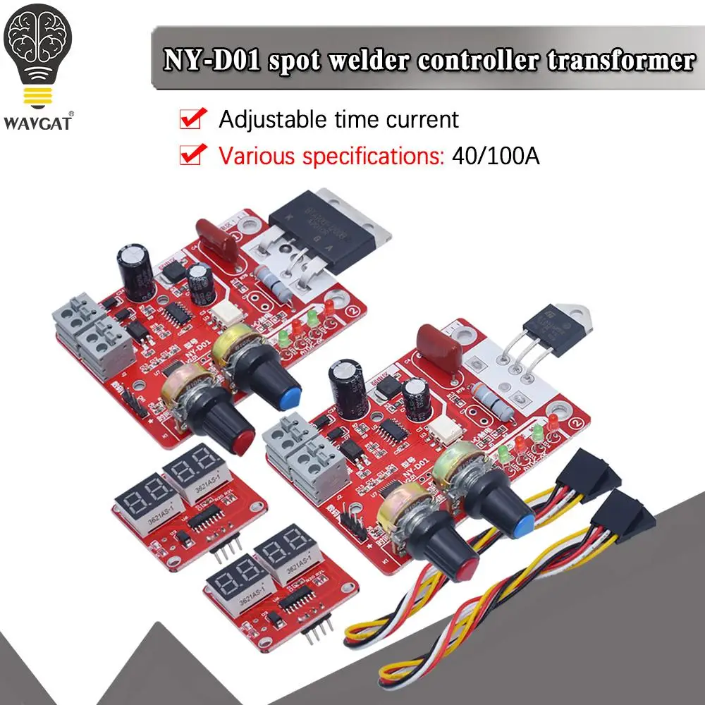 40A 100A Digital Spot Welder Machine Time Control Board welding Adjust &amp Current Transformer Controller Panel module | Электронные
