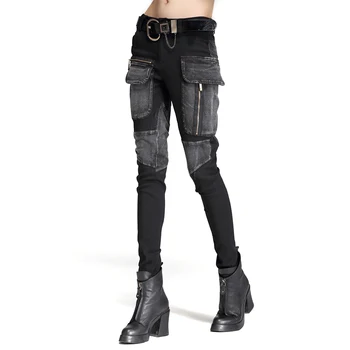 

OUSHANG Denim Pant For Women Patchwork Pocket Zipper Plus Size Pencil Jeans Spring 2020 Female Fashion Harajuku Clothing
