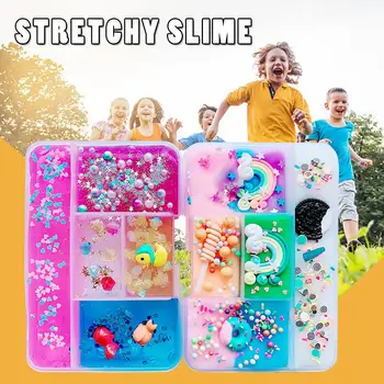 

DIY Slime Crystal Mud Kit Plasticine Cotton Mud Marine Candy Crystal Mud Set Toy Glitter Slime Clay Stress Relief Kids Toys