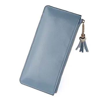 

Zipper Mobile Phone Women Wallet Fashion Long Purse Coin Casual PU Leather Card Holder Gift Ladies Solid Money Ultra Thin