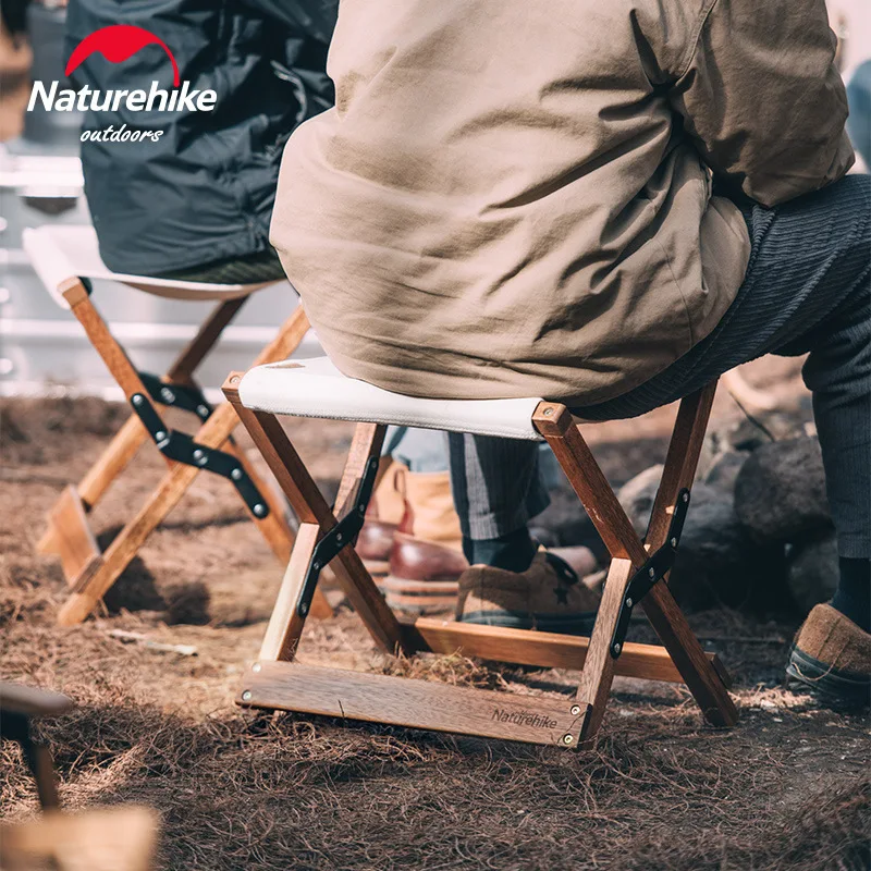 Naturehike Outdoor Folding Stool Rosewood Portable Fishing Chair Sketch Stool Bench Mazar