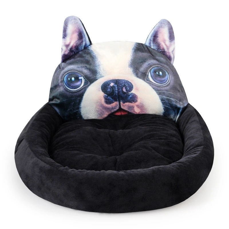 3D fransız Bulldog desen çekyat köpek sıcak satış yıkanabilir peluş uyku  köpek evi rahat yumuşak Pet köpek yatak minderi|Evler, Kulübeler ve Kapalı  Oyun Yerleri| - AliExpress